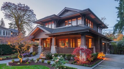 Poster - Write about handcrafted details, tapered columns, and how artisanal craftsmanship adds character and craftsmanship to residential architecture.