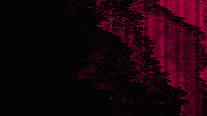 Wall Mural - glitch noise static television vfx. visual video effects stripes background, crt tv screen no signal
