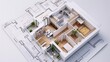 © Ева Поликарпова - A blueprints showing a house design with precise measurements and architectural details