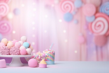 Sticker - Candy pastel party food confectionery.