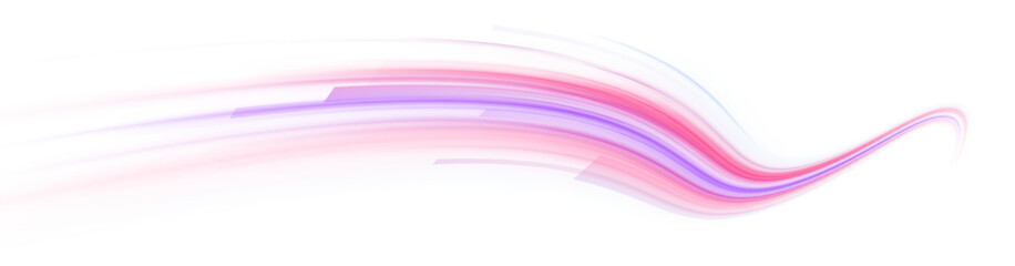 Fototapete - Vector PNG white abstract background with ultraviolet neon glow, blurred light lines, waves. Illustration of accelerating fast database data transfer.