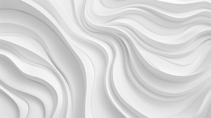 Wall Mural - Abstract White Wave Pattern