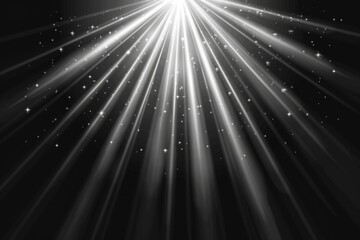 Canvas Print - a classic black and white photograph of a starburst