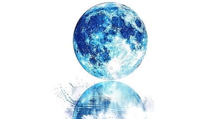 Wall Mural - the moon reflecting on calm water