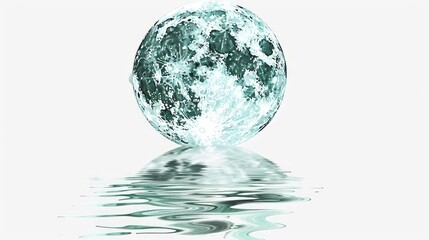 Wall Mural - the moon reflecting on calm water