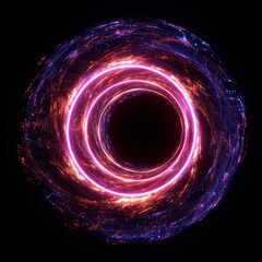 Wall Mural - vibrant glowing neon vortex
