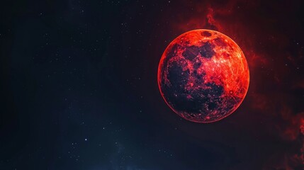 Wall Mural - a red planet in the sky with a lot of stars