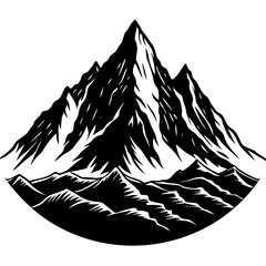 Canvas Print - mountain vector illustration