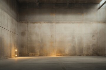 Canvas Print - Abandon warehouse floor old architecture.