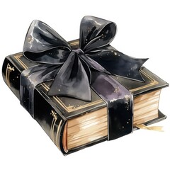 Poster - Elegant gift-wrapped vintage book