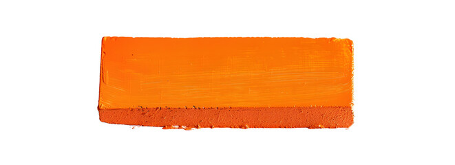 Wall Mural - orange block of paint isolated on transparent background
