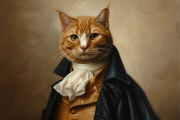 Poster - Regal cat in historical attire