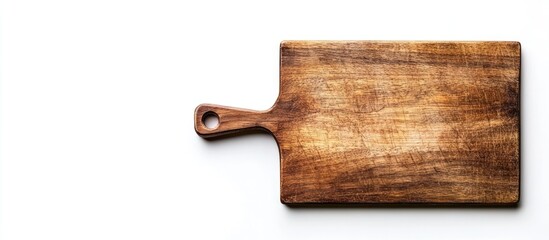 Fototapete - chopping board on white background. with copy space image. Place for adding text or design