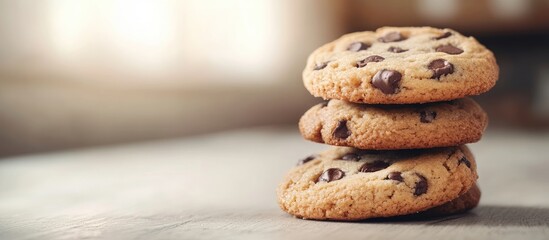 Aufkleber - Cookies concept with a background in soft focus. with copy space image. Place for adding text or design