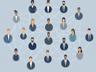 Poster - Diverse Business Network Connections.