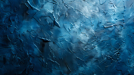 Sticker - Abstract blue painted textured background with deep blue and white tones. A dramatic and textured backdrop for design projects.