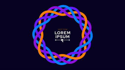 Leinwandbilder - Dynamic Round Twisted Shape. Abstract Modern Graphic Design Element. Geometric Braid Symbol. Colorful Gradient Blend Design. Creative Vector Template. Impossible Circle Sign. Abstract Design Vector.