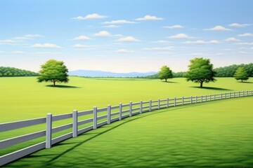 Sticker - Painting of kentucky bluegrass border landscape grassland outdoors.