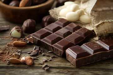 Poster - chocolate with ingredients-cioccolato e ingredienti