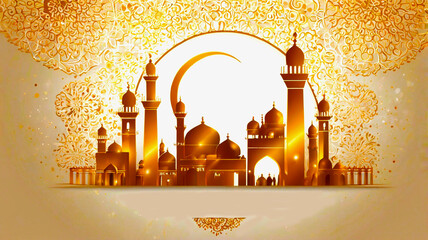 Wall Mural - Eid al adha mubarak Greetings Background. abstract Vector Illustration for greeting card, poster and banner