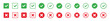 © Rick Cranches - Check mark cross on white background.Click the vector check mark button. Vector of a red cross with a green check mark.