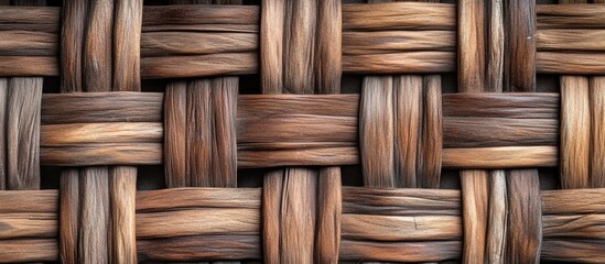 Leinwandbilder - Handcrafted Weave Texture Wicker Surface for Furniture Material. with copy space image. Place for adding text or design