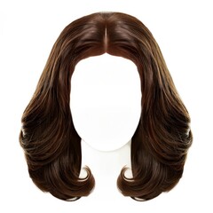 Wall Mural - Elegant brown wavy hairstyle