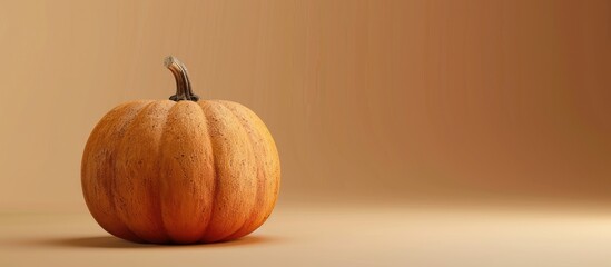 Poster - mature orange pumpkin. with copy space image. Place for adding text or design