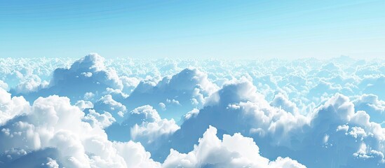 Sticker - image of a clear blue sky with white clouds. with copy space image. Place for adding text or design