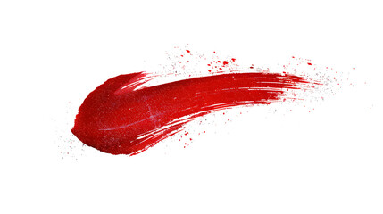 Wall Mural - single red glitter chinese caligraphy brush stroke