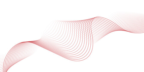 Wall Mural - curved wavy lines tech futuristic motion background. abstract wave element for design. lines abstrac
