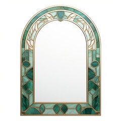 Canvas Print - Elegant stained glass mirror frame