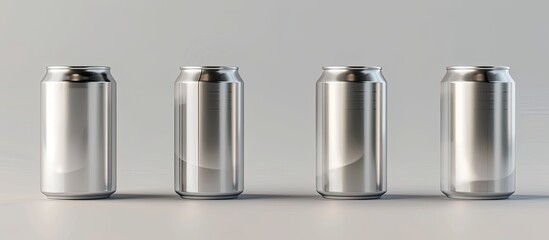 Wall Mural - empty metal can on a white background design mock up. with copy space image. place for adding text o