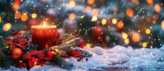 Aufkleber - Christmas holiday backdrop. with copy space image. Place for adding text or design