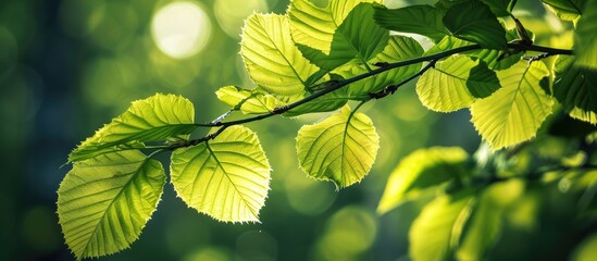 Canvas Print - bud nature tree plant green leaf white spring. with copy space image. Place for adding text or design