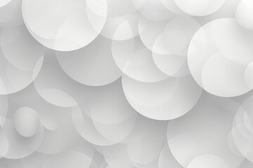 Wall Mural - simple white background with soft, overlapping circles in light shades of grey