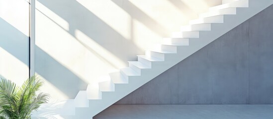 Aufkleber - Perspective from the top of the staircase at home. with copy space image. Place for adding text or design