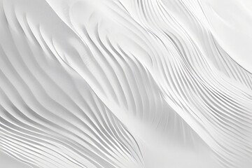 Wall Mural - subtle white background with thin, wavy lines in very light grey creating a calm pattern
