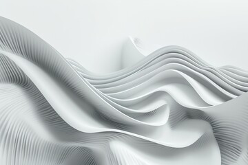 Wall Mural - white background with a subtle, abstract pattern of flowing lines in light grey