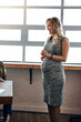 © SometimesNever/peopleimages.com - Pregnant, presentation and smile with business woman in boardroom of office for coaching or training. Development, meeting and vision with happy employee talking to team of staff for maternity leave