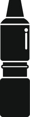 Sticker - Black silhouette of an electronic cigarette device with a cartridge containing liquid for vaping