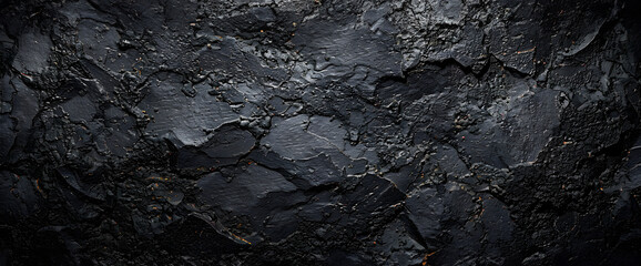 Wall Mural - Black or dark gray rough grainy stone texture background