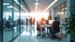 © mahmod - lurred office interior space background. Working space with defocused effect. Business concept