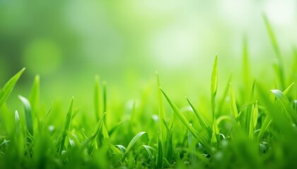 Poster -  Vibrant green grass a symbol of natures vitality