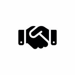 handshake greeting deal icon vector