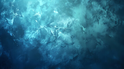 Wall Mural - Abstract blue and green textured background. The texture is like icy water, creating an ethereal and otherworldly feel.