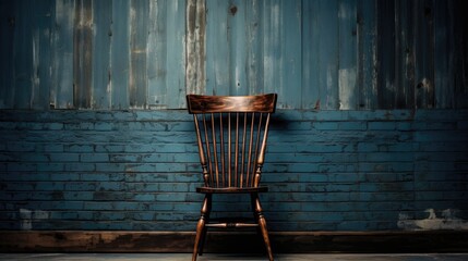 Poster - antique wooden chair  