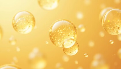 Poster -  Golden droplets in motion perfect for luxury or health themes