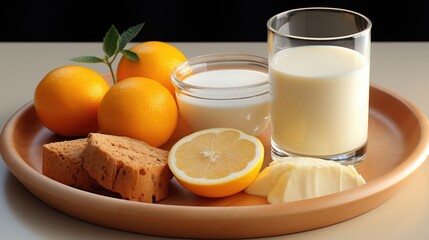 Canvas Print - breakfast with orange juice