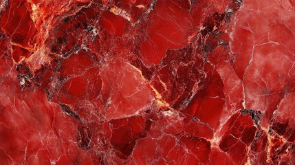 Wall Mural - Elegant red marble texture with natural patterns, ideal for high-end design backgrounds.